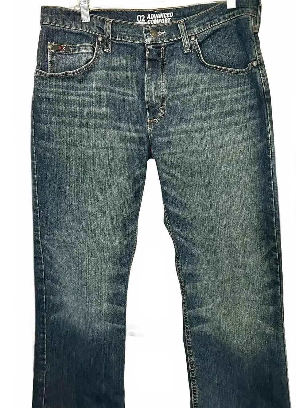 Wrangler 20X Men's Straight Leg Dark Wash Stretch Denim Jeans Regular Fit 33x30